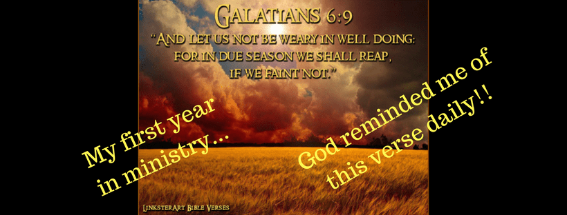 My first year in ministry..